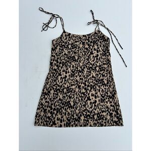 Audrey 3+1 cheetah print mini dress small